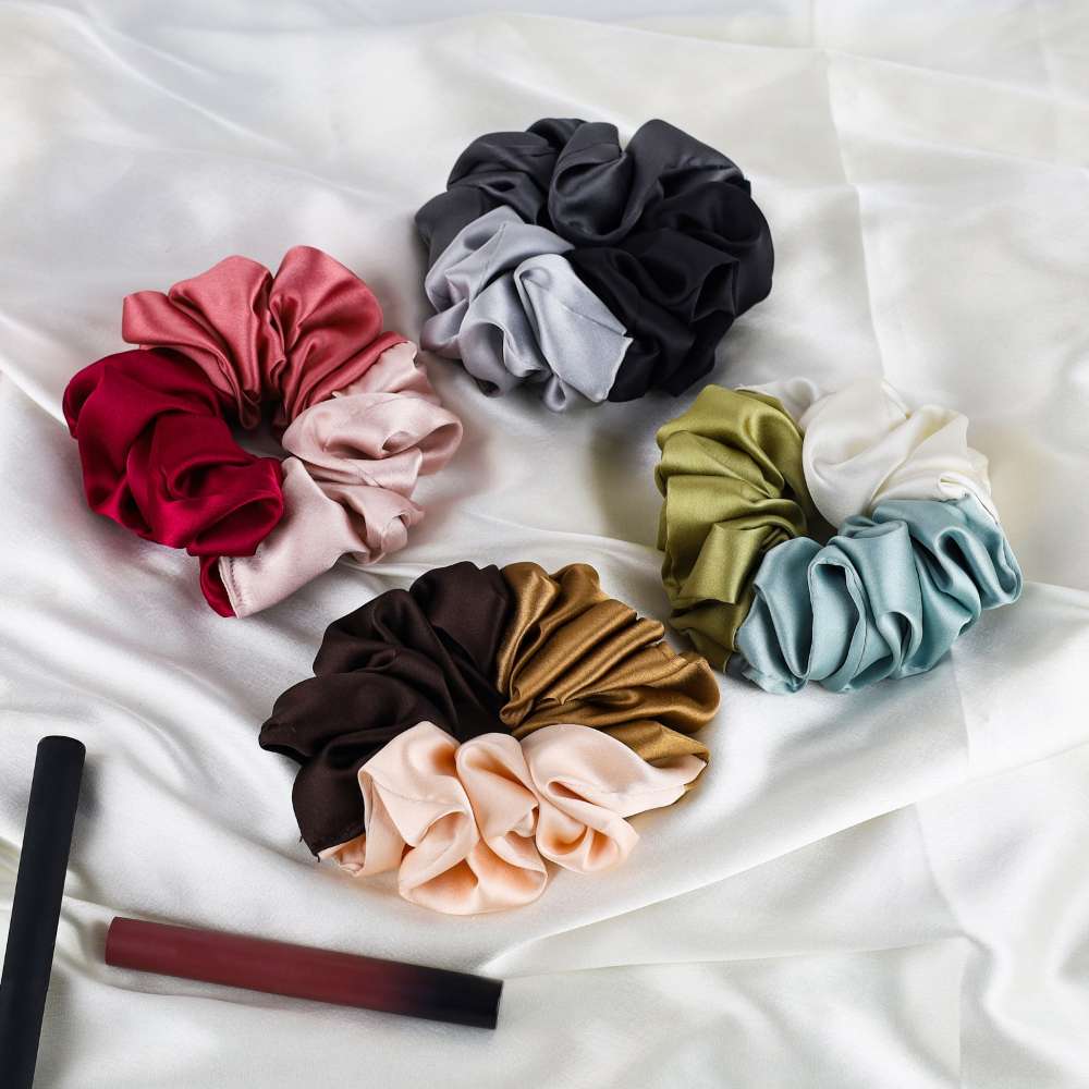 Starlit: Women's Satin Scrunchies - Elegant Hair Accessories by Atrube