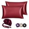 Atrube's Best Gift Combo of Pack of 2 Satin Pillowcases