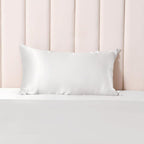 Atrube's Satin Pillow Covers for Hair and Skin| Satin Pillowcase 2 Pack with 3 Scrunchies Envelope Closure (Ivory)