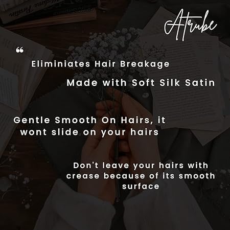 Atrube's Satin Silk Hair Scrunchies For Women And Girls Set Of 3