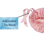 Atrube's Satin Silk Adjustable Reversible Hair bonnet for women,Sleep hair Cap with tie Band