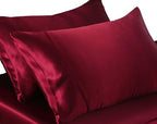 Satin Silk Pillow Covers for Hair and Skin, Pack of 2 Satin Pillow Cover 3 Satin Scrunchies
