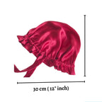 Atrube's Silk Satin Bonnet for sleeping with Pillow covers and 3 Scrunchies