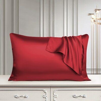Satin Silk Pillow Covers for Hair and Skin, Pack of 2 Satin Pillow Cover 3 Satin Scrunchies