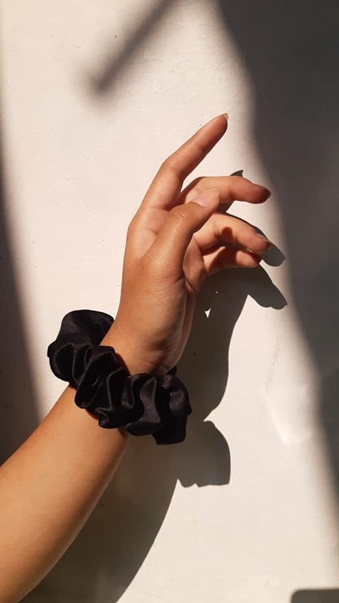 Atrube's Satin Silk Hair Scrunchies For Women And Girls Set Of 3