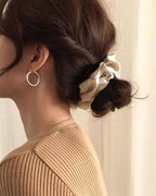Atrube's Satin Silk Hair Scrunchies For Women And Girls Set Of 3