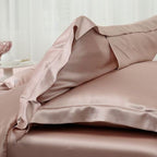 Silk Pillowcase Set with Hair Towel and 3 Scrunchies, Luxury Beauty Sleep Collection (rose taupe)
