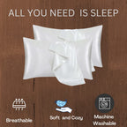 Atrube's Silk Satin Bonnet for sleeping with Pillow covers and 3 Scrunchies