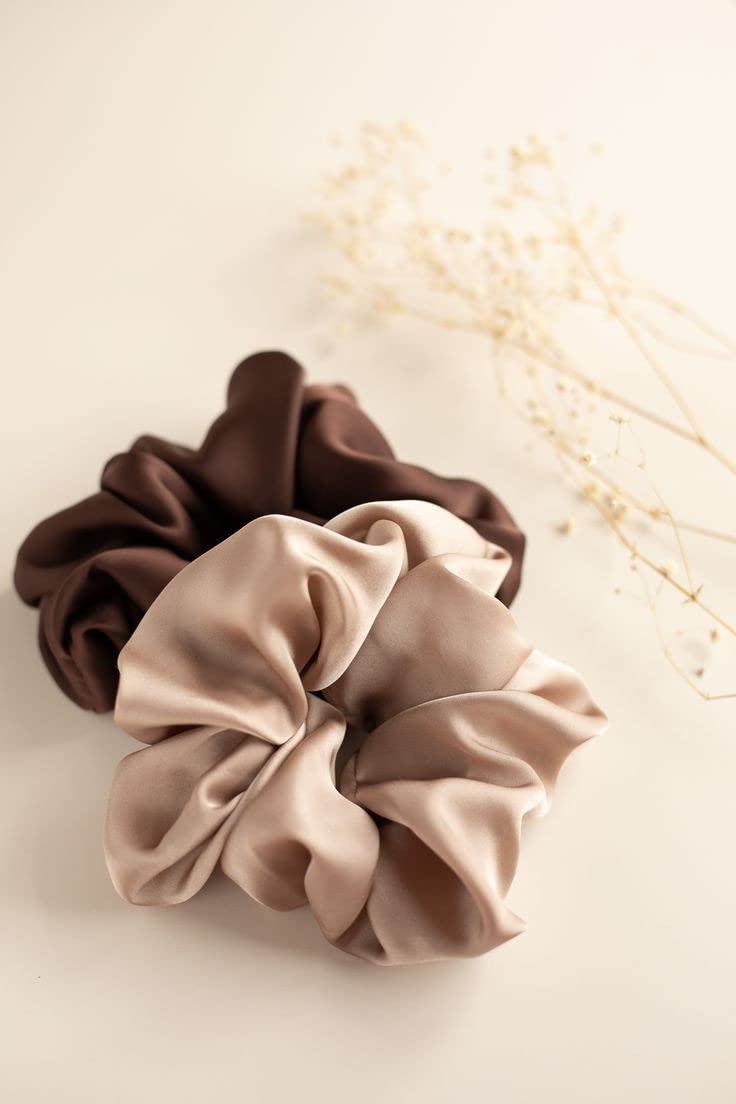 Atrube's Satin Silk Scrunchies for Women or Girls, Hair Ties, Ponytail Holder, Women Hair Accessories