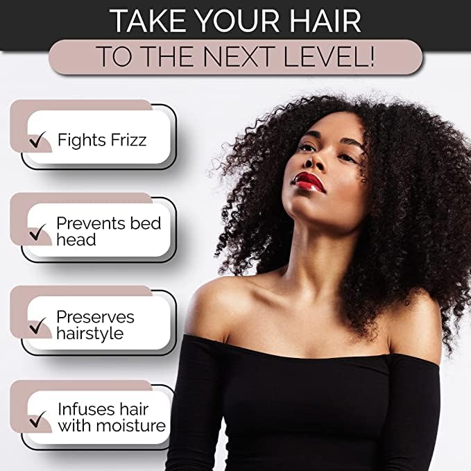 Silk Satin Hair Bonnet Reversible Sleep Cap with Adjustable tie Band for Sleeping Hair Cover for Women with Scrunchies Head Circumference: 21"~23"