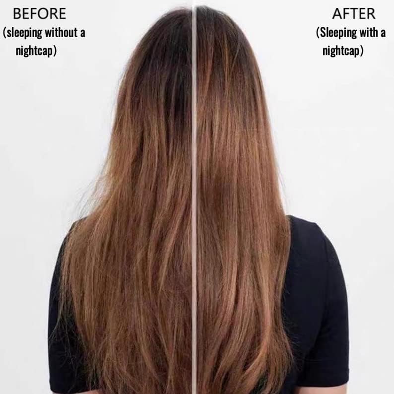 Atrube's Satin Bonnet for Curly Hair with Silk Satin Pillow Covers Scrunchies Bonnet hairBest Gift Combo of Pack of 2 Satin Pillowcases with 3 Silk Scrunchies Adjustable HairCap