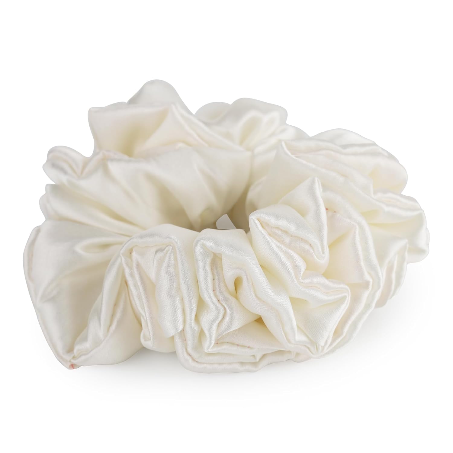 Satin Silk Scrunchies For Women Girls, Scrunchy Hair Bands, Ponytail Holder, Rubber Band, Fluffy Large Scrunchie