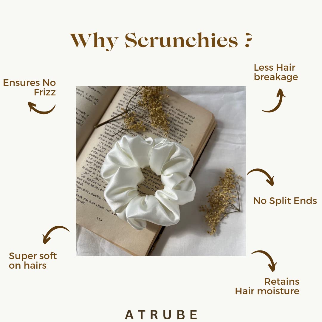 Satin Scrunchies for Women/Girls| Hair Ties, Best Gift for Sister, Friend, Mom Set of 4