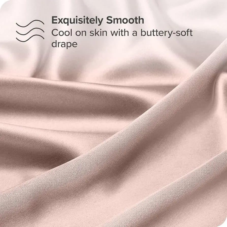 Silk Pillowcase Set with Hair Towel and 3 Scrunchies, Luxury Beauty Sleep Collection (rose taupe)