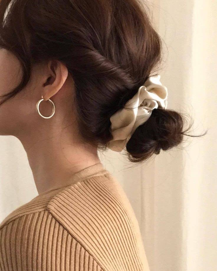 Satin Silk Scrunchies for Women or Girls, Scrunchies Hair Ties, Ponytail Holder, Women Hair Accessories