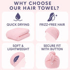 Silk Pillowcase Set with Hair Towel and 3 Scrunchies, Luxury Beauty Sleep Collection (rose taupe)