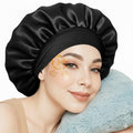 Silk Bonnet for Hair with 3 Scrunchies, Adjustable Silk Hair Cap for Sleeping
