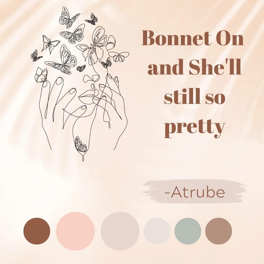 Satin Bonnet with Scrunchies Adjustable Sleeping Cap for Women