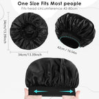 Premium Satin Bonnets for Men - Stylish and Comfortable Hair Protection (Black)
