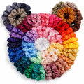 Luxury Satin Hair Scrunchies for Women & Girls – Soft, Smooth, Elastic Hair Ties  (Pack of 14)