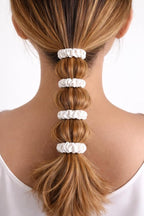 Premium Skinny Scrunchies for Women, Satin Hair Ties