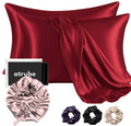 Satin Silk Pillow Covers for Hair and Skin, Pack of 2 Satin Pillow Cover 3 Satin Scrunchies